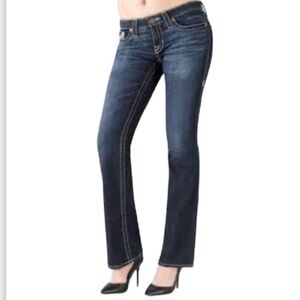 Big Star Legendary Blue Jeans SWEET Ultra Low Rise Sz 27S Bootcut Jeans
